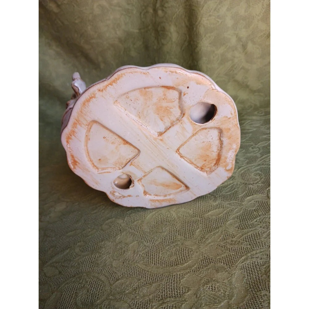Ceramic Snowman Votive Candle Holder Beige